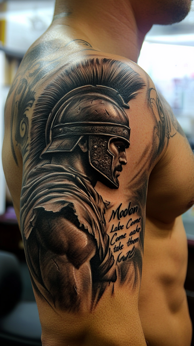 The Spartan Shield and Helmet