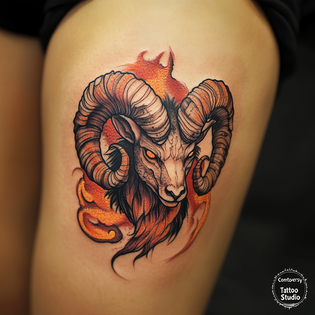 Aries zodiac sign tattoos