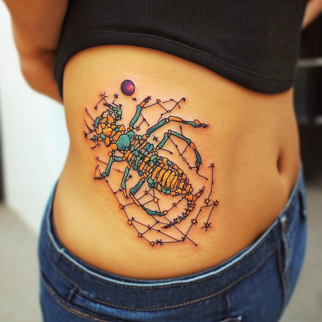 Ribcage zodiac tattoos