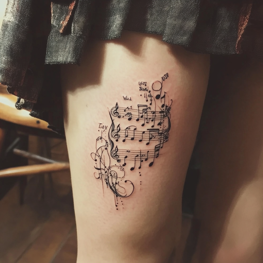 Song lyrics tattoo