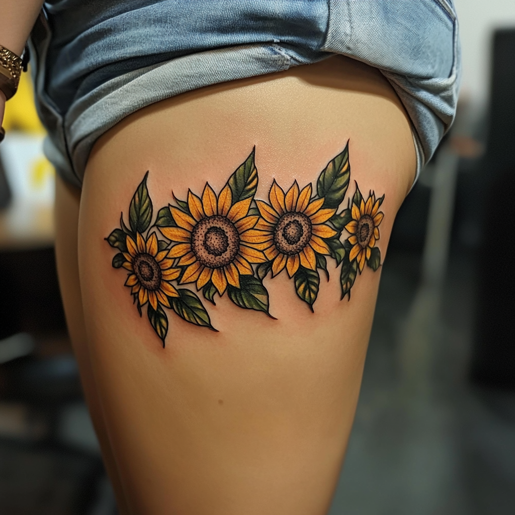 Sunflower tattoos