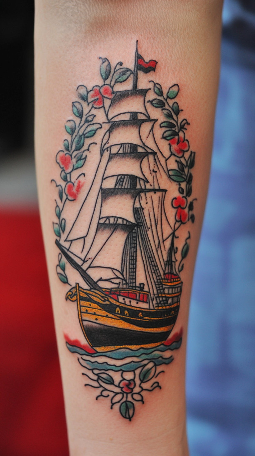 The Bold Color Palette of Traditional Maritime Tattoos