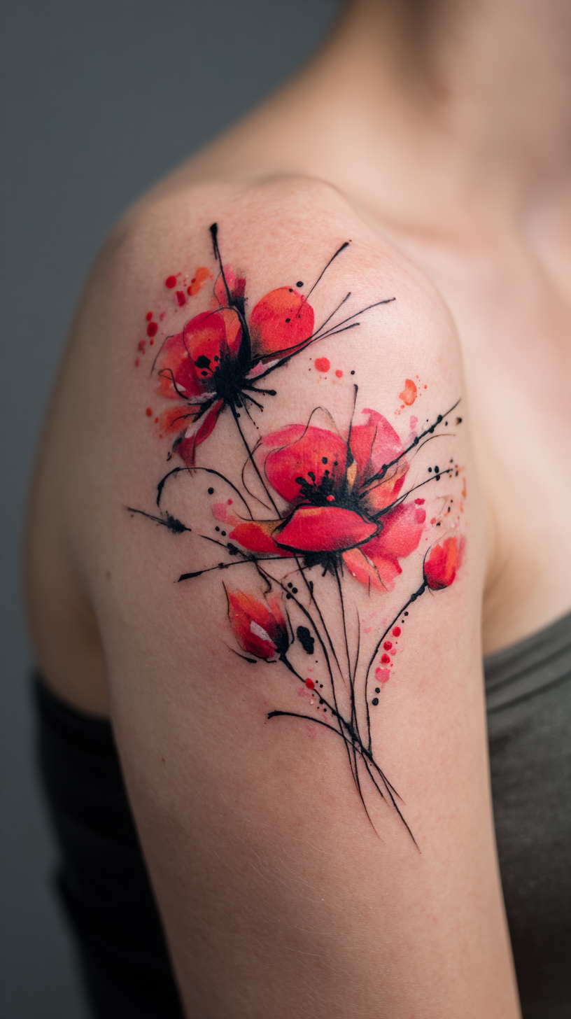 Watercolor Flower Tattoo Techniques and Ideas