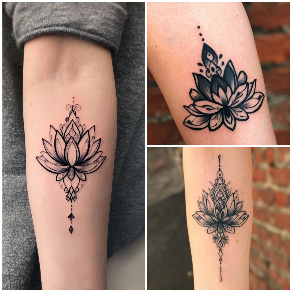 Lotus and Cherry Blossom Tattoos: Eastern-Inspired Elegance