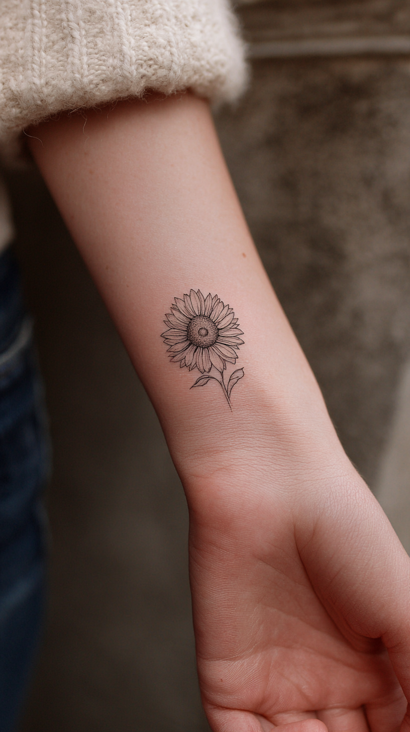 Minimalist Sunflower Outlines