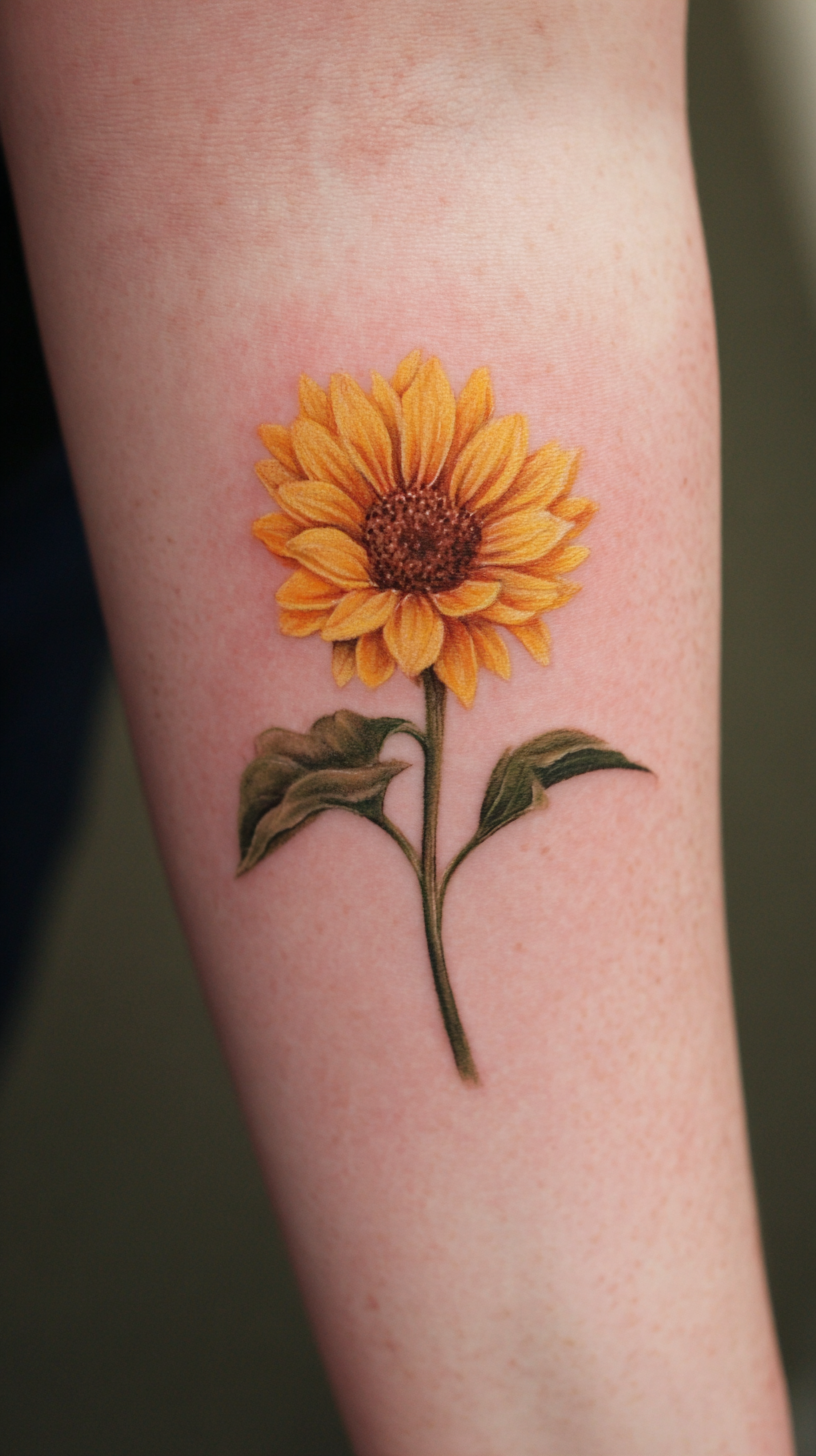 Sunflower Tattoo Designs: Capturing Joy and Vitality