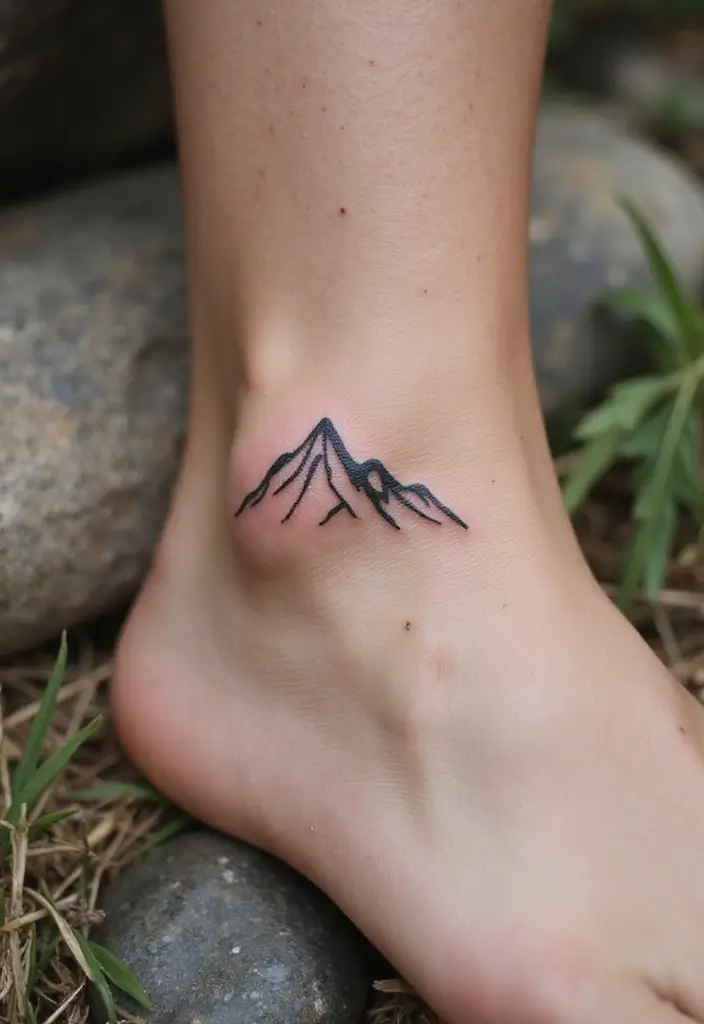 21+ Small Tattoo Ideas With Meaning That Will Inspire You - 1. Tiny Mountain Peaks