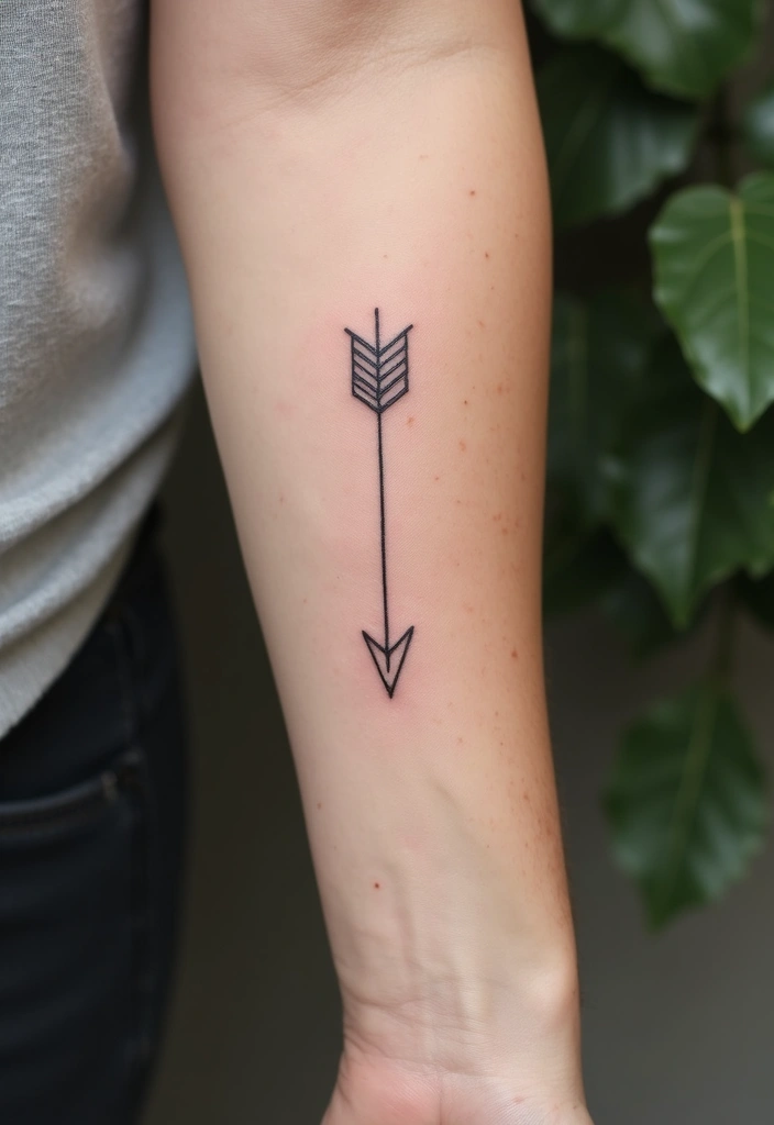 21+ Small Tattoo Ideas With Meaning That Will Inspire You - 14. Minimalist Arrow