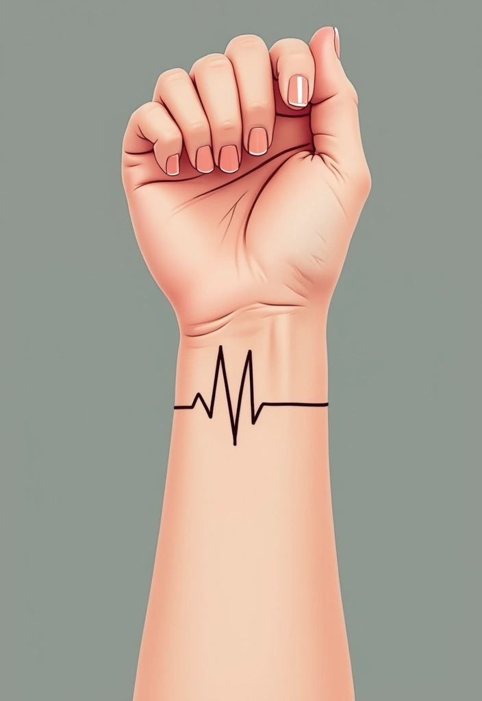 21+ Small Tattoo Ideas With Meaning That Will Inspire You - 16. Simple Heartbeat Line