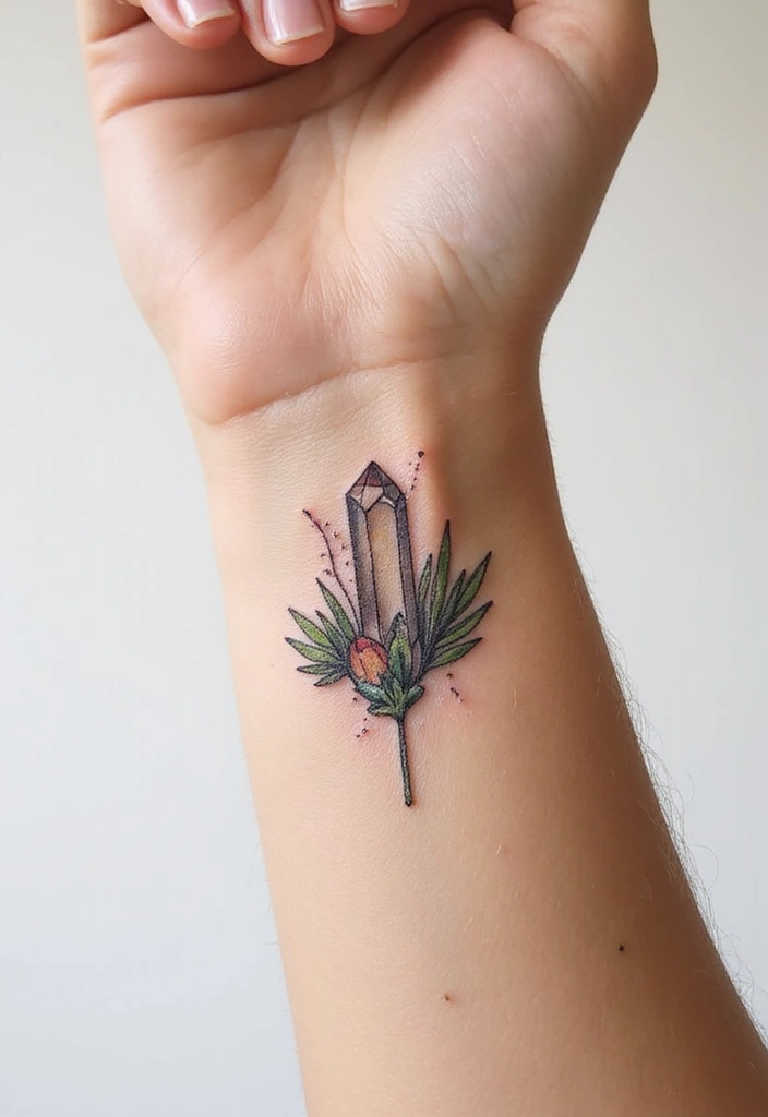 21+ Small Tattoo Ideas With Meaning That Will Inspire You - 18. Dainty Crystal