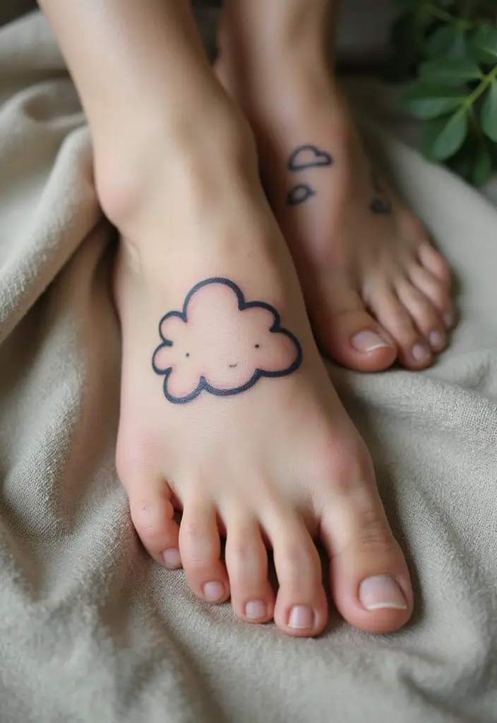 21+ Small Tattoo Ideas With Meaning That Will Inspire You - 19. Whimsical Cloud