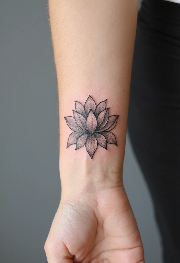 21+ Small Tattoo Ideas With Meaning That Will Inspire You - 21. Minimalist Lotus Flower