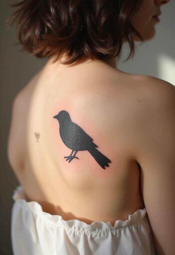 21+ Small Tattoo Ideas With Meaning That Will Inspire You - 7. Cute Bird Silhouette