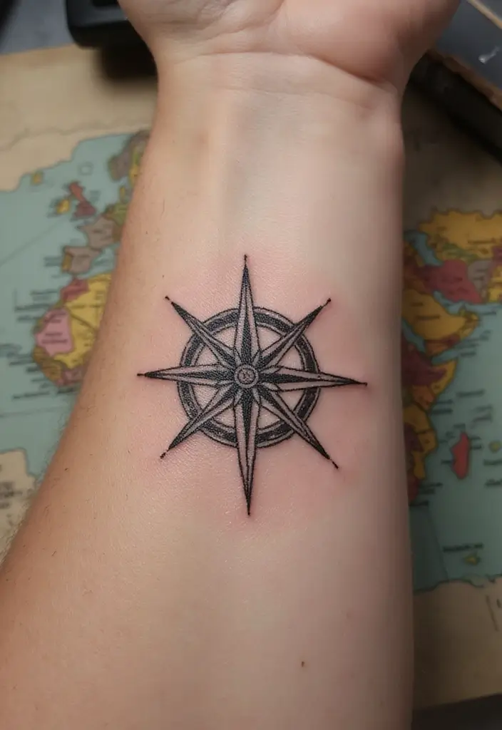 21+ Small Tattoo Ideas With Meaning That Will Inspire You - 8. Tiny Compass