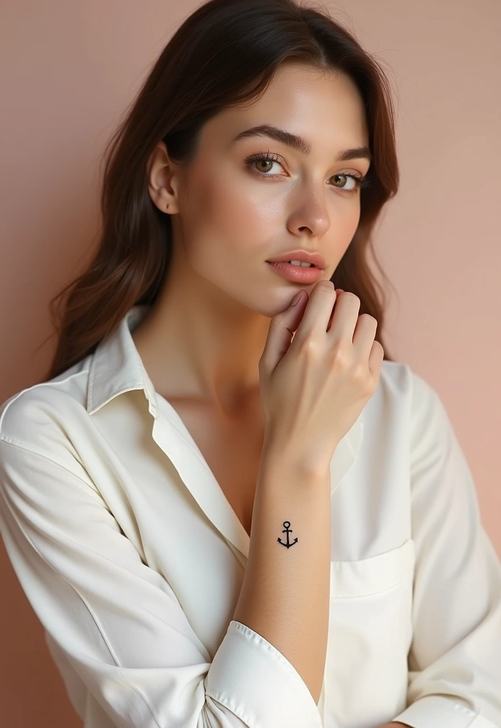 22+ Small Tattoo Ideas For Women: Cute & Meaningful Designs - 14. Minimalist Anchor