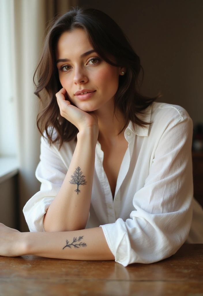 22+ Small Tattoo Ideas For Women: Cute & Meaningful Designs - 17. Minimalist Tree