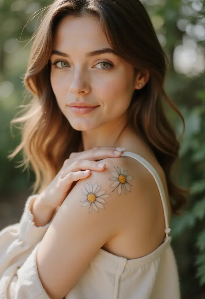 22+ Small Tattoo Ideas For Women: Cute & Meaningful Designs - 2. Minimalist Daisy