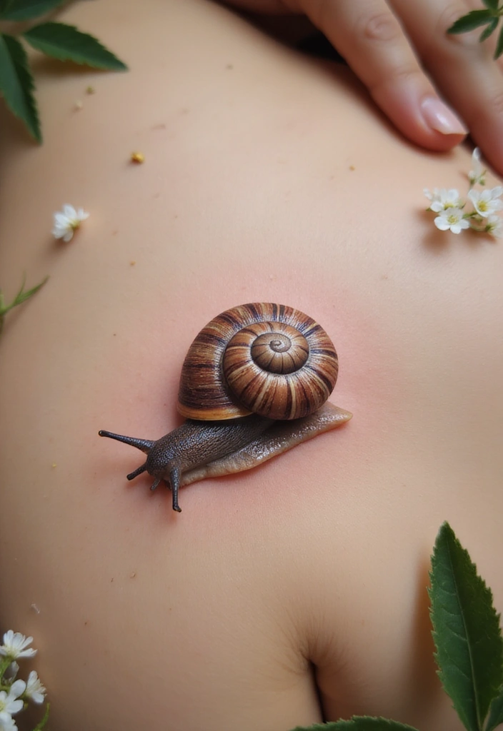 23+ Small Tattoo Ideas Meaningful For Your Next Ink - 18. Delicate Snail