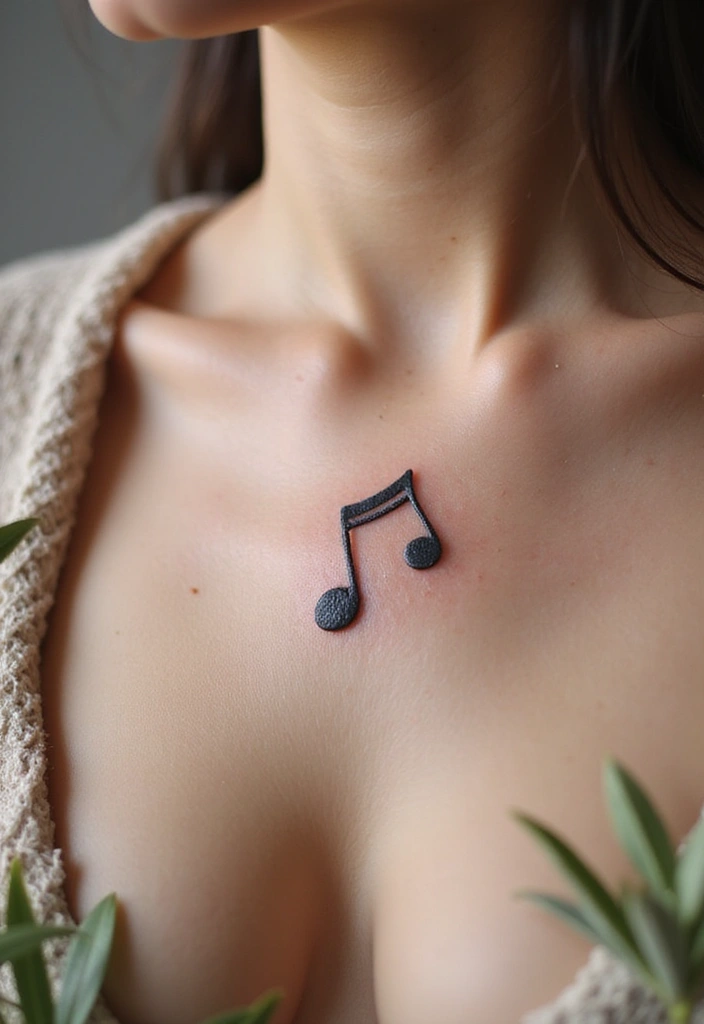 23+ Small Tattoo Ideas Meaningful For Your Next Ink - 19. Tiny Music Note