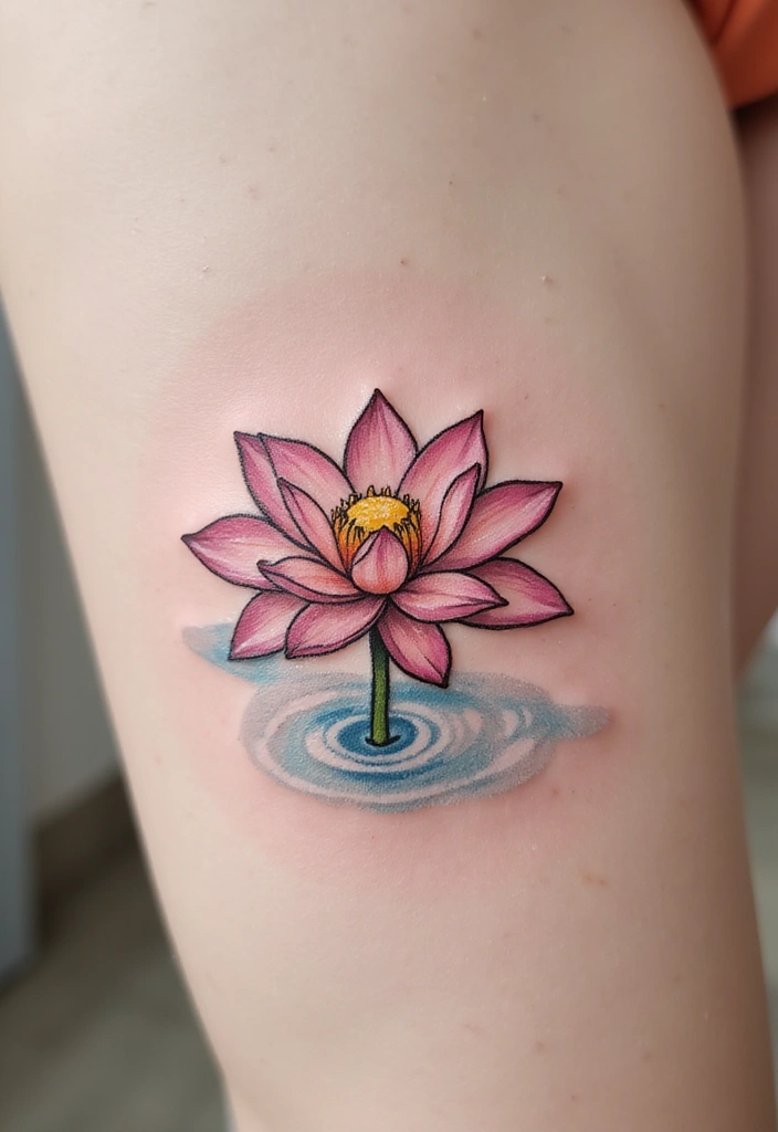 23+ Small Tattoo Ideas Meaningful For Your Next Ink - 2. Tiny Lotus Flower