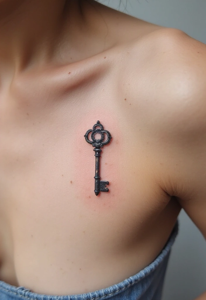 23+ Small Tattoo Ideas Meaningful For Your Next Ink - 21. Tiny Key