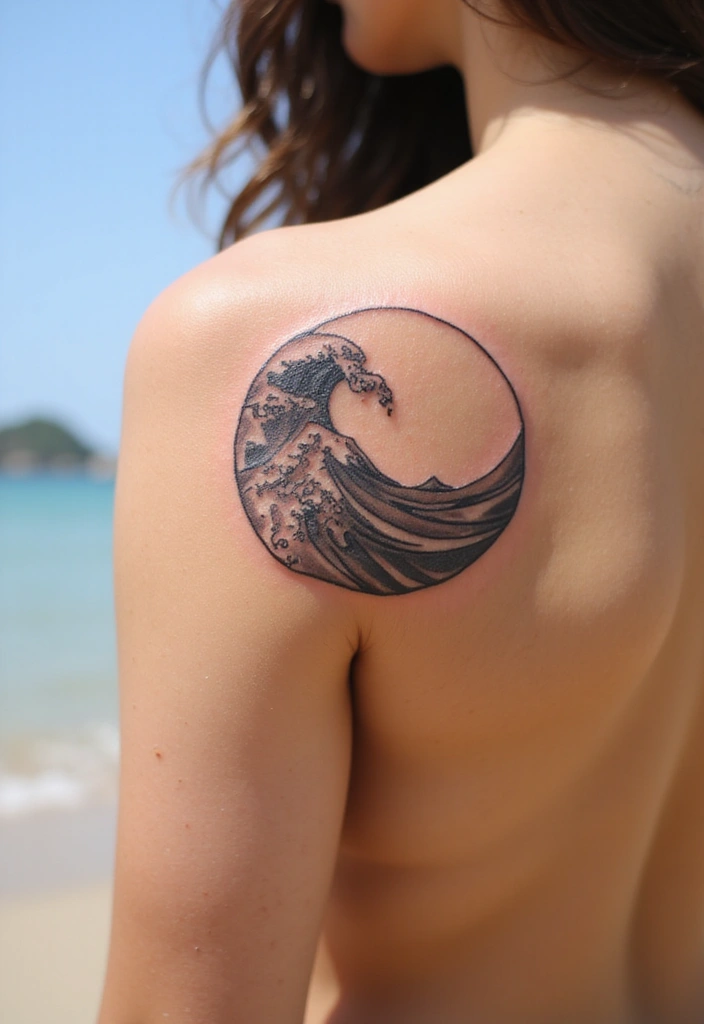 23+ Small Tattoo Ideas Meaningful For Your Next Ink - 3. Minimalist Wave