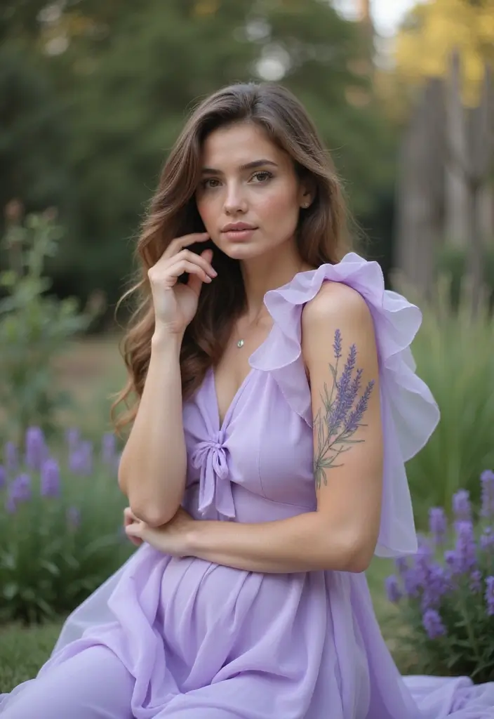 24+ Small Tattoo Ideas Women Love In 2025 - 6. Elegant Lavender