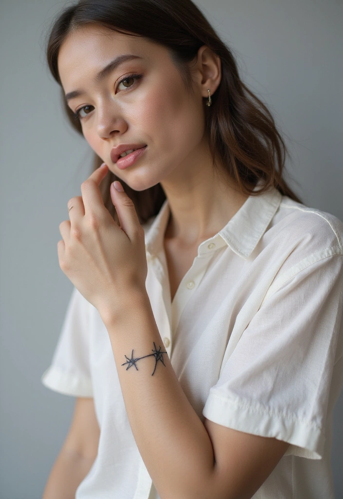 25+ Small Tattoo Ideas For Women: Simple Arm Placement - 12. Minimalist Star