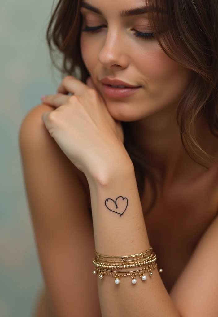 25+ Small Tattoo Ideas For Women: Simple Arm Placement - 16. Simple Heart