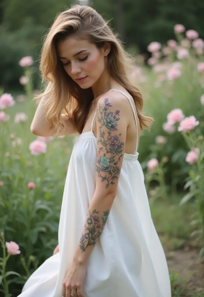 26+ Tattoos For Women Arm: Unique & Stylish Choices - 1. Delicate Floral Accents