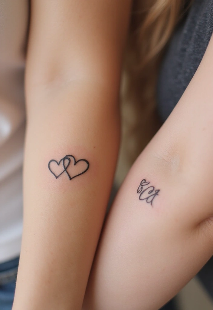 26+ Tattoos For Women Arm: Unique & Stylish Choices - 20. Minimalist Couples Tattoos