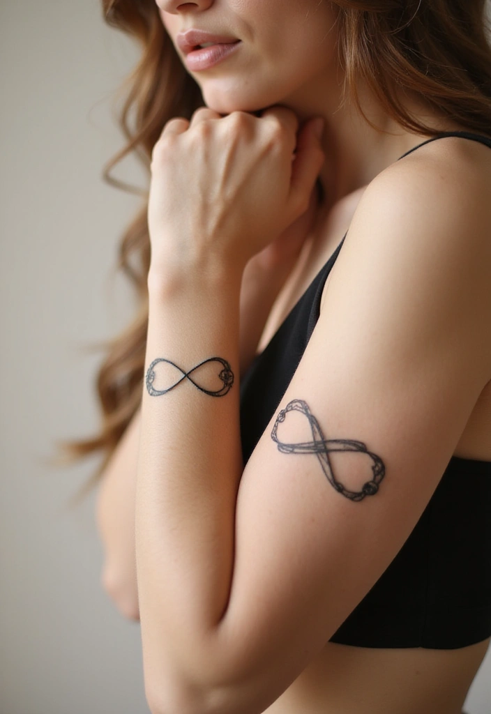 26+ Tattoos For Women Arm: Unique & Stylish Choices - 21. Infinity Symbols
