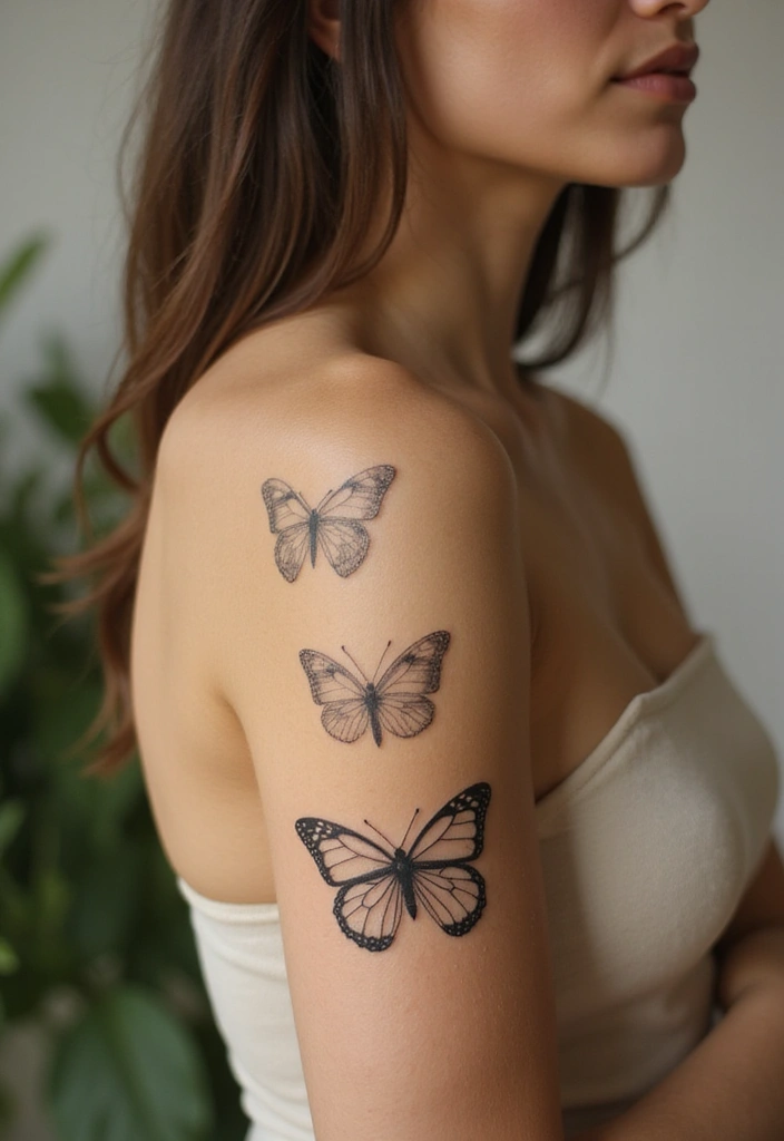 26+ Tattoos For Women Arm: Unique & Stylish Choices - 26. Minimalist Butterfly Designs