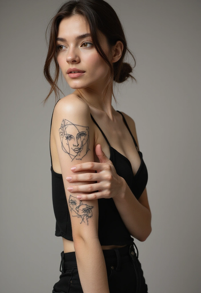 26+ Tattoos For Women Arm: Unique & Stylish Choices - 5. Elegant Line Art