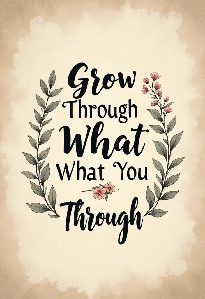 27+ Quote Tattoos For Women: Words That Empower & Inspire - 10. 'Grow through What You Go Through'