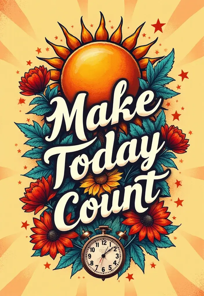 27+ Quote Tattoos For Women: Words That Empower & Inspire - 15. 'Make Today Count'