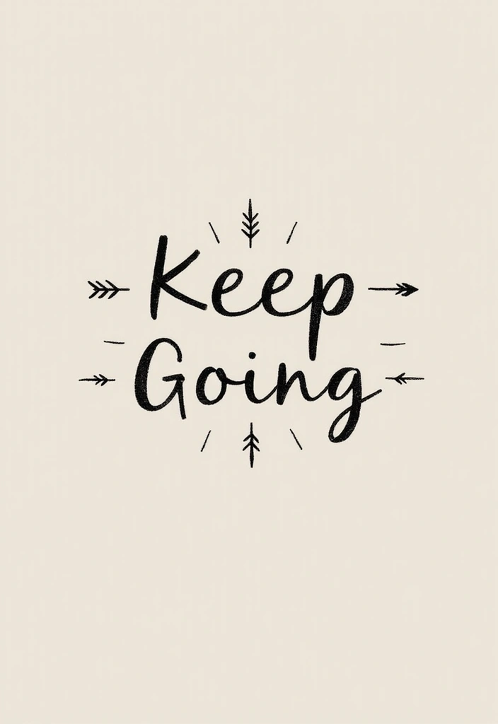 27+ Quote Tattoos For Women: Words That Empower & Inspire - 23. 'Keep Going'