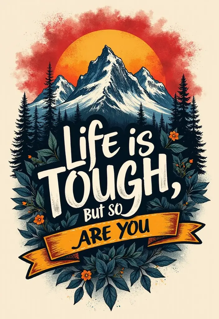 27+ Quote Tattoos For Women: Words That Empower & Inspire - 25. 'Life is Tough, But So Are You'