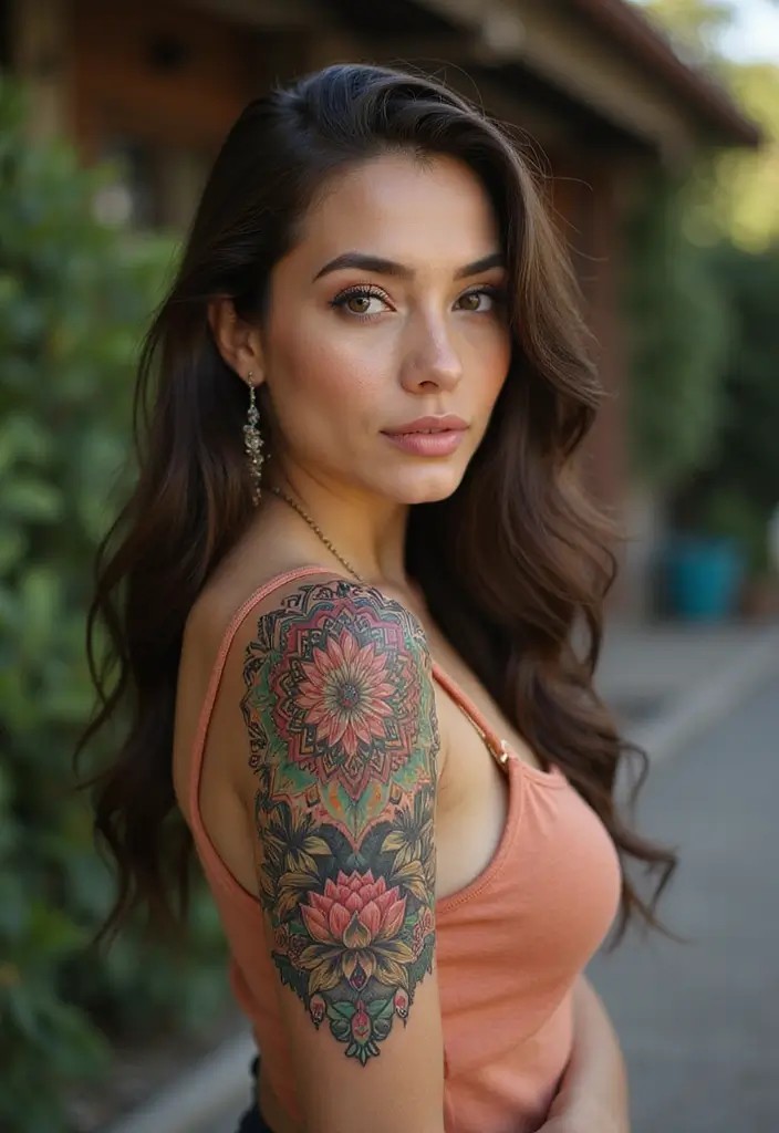 29+ Arm Sleeve Tattoos For Women: Trendy & Bold Ideas - 5. Intricate Mandala Flowers