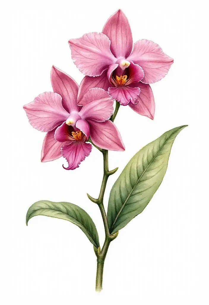 30+ Tattoos For Women Flowers: Feminine & Beautiful Floral Designs - 10. Elegant Orchid Design