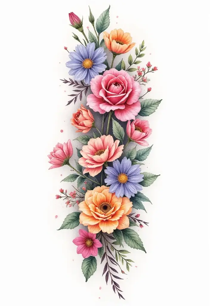 30+ Tattoos For Women Flowers: Feminine & Beautiful Floral Designs - 14. Floral Arm Sleeve