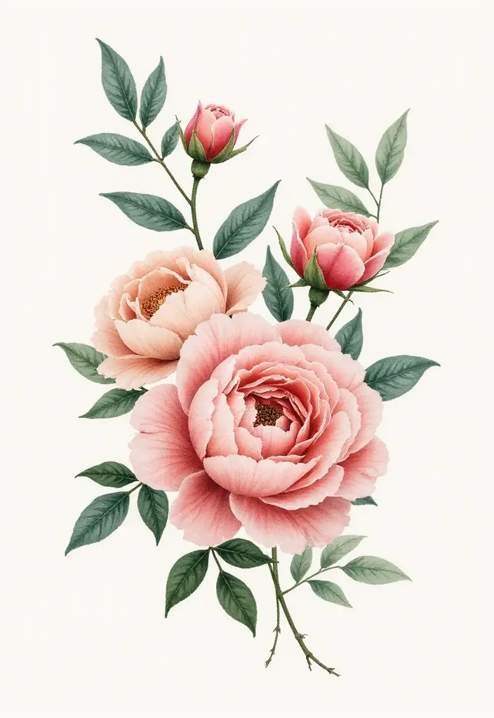 30+ Tattoos For Women Flowers: Feminine & Beautiful Floral Designs - 22. Vintage Floral Arrangement