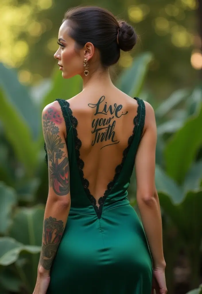 32+ Spine Tattoos For Women Quotes: Meaningful Lines For Your Back - 18. 'Live Your Truth'