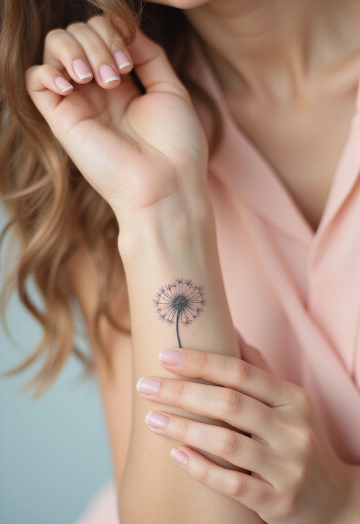 33+ Tattoos For Women Meaningful: Ideas With Deep Symbolism - 16. Dandelion