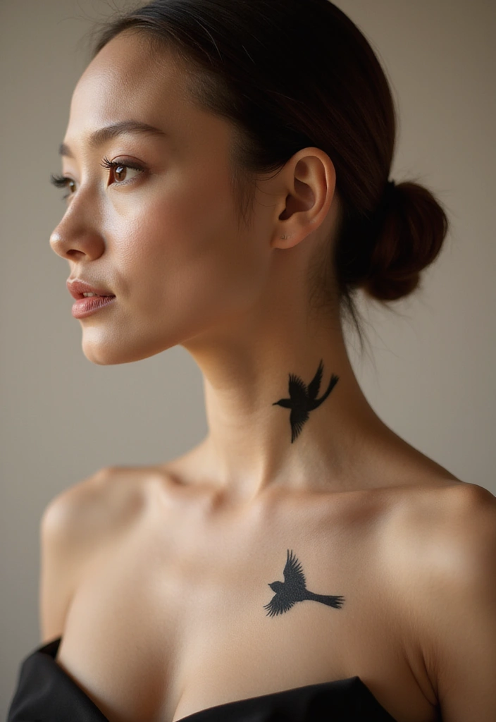 33+ Tattoos For Women Meaningful: Ideas With Deep Symbolism - 3. Bird Silhouette
