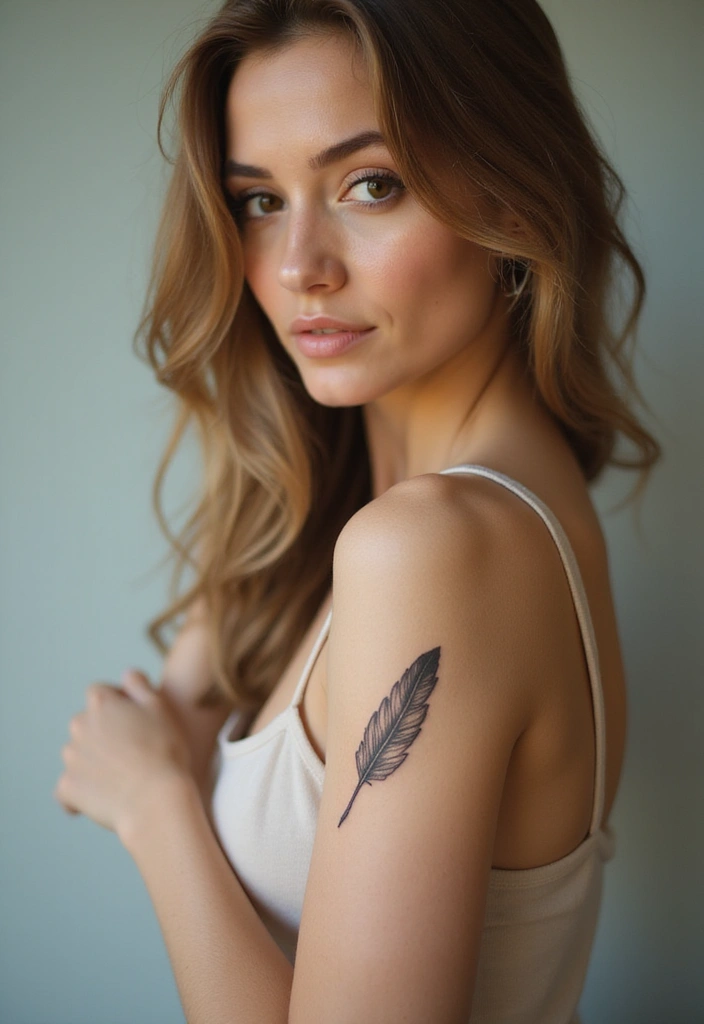 33+ Tattoos For Women Meaningful: Ideas With Deep Symbolism - 9. Feather of Hope