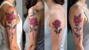 34+ Rose Shoulder Tattoo Designs Women Adore