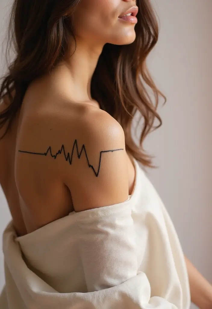 35+ Shoulder Tattoo Ideas For Women: Elegant & Chic Choices - 14. Heartbeats