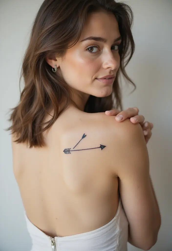 35+ Shoulder Tattoo Ideas For Women: Elegant & Chic Choices - 2. Minimalist Arrows