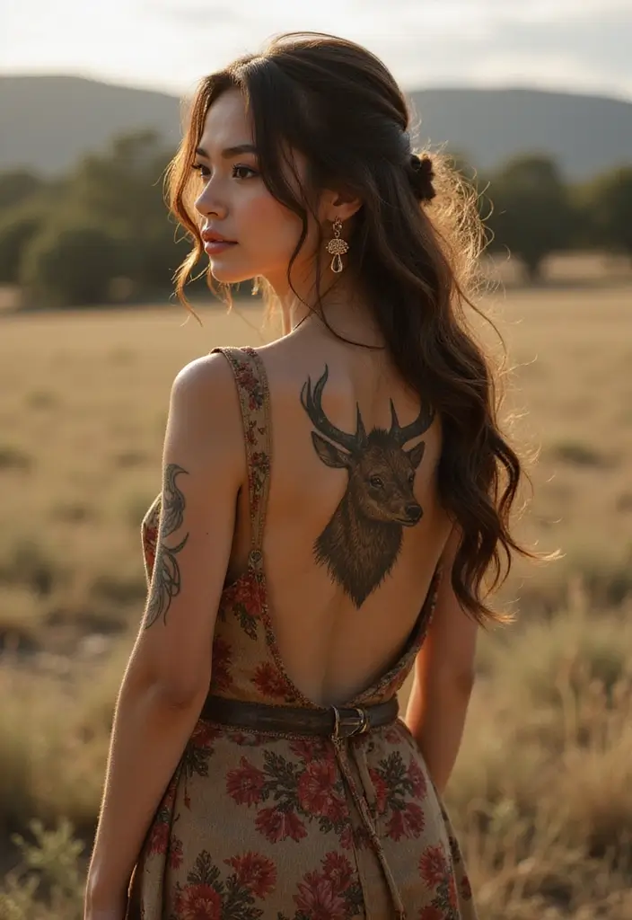 37+ Western Spine Tattoos For Women: Unique Styles From The West - 32. Wild West Animals